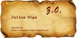 Zelina Olga névjegykártya